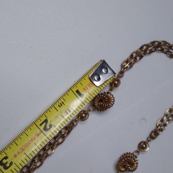 Vintage Decorative Long Metal Chain Necklace 40 Inches - Picture 10 of 14